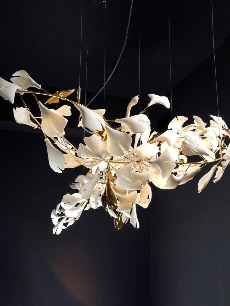 Creative Ceramics Gingko Flower Chandelier G - Cueteks