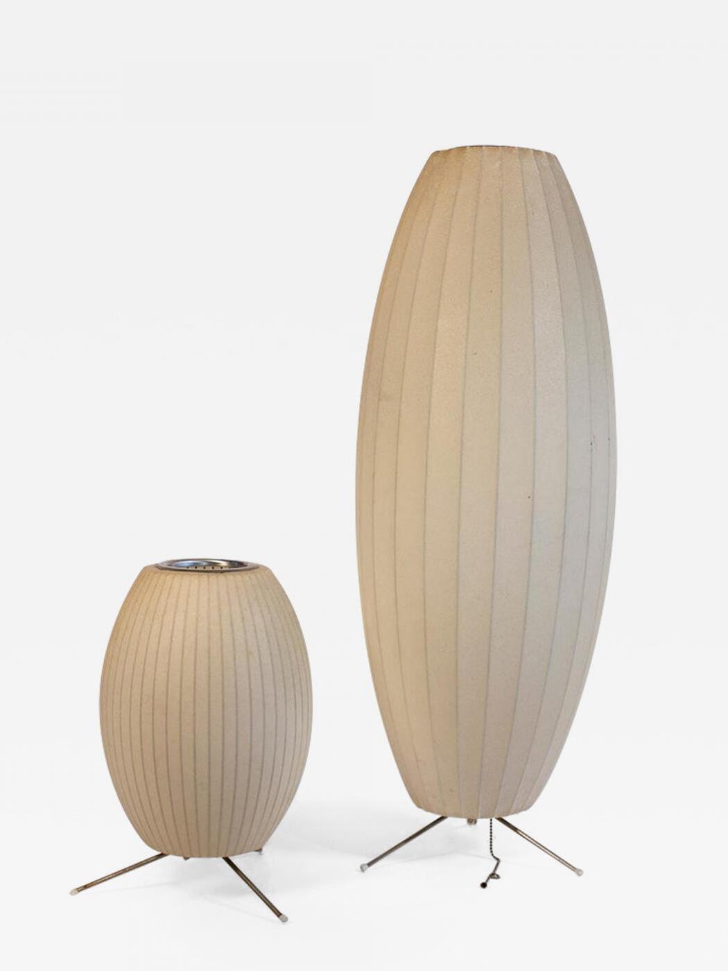 White Nelson Ball Shape Tripod Table Lamp - Cueteks
