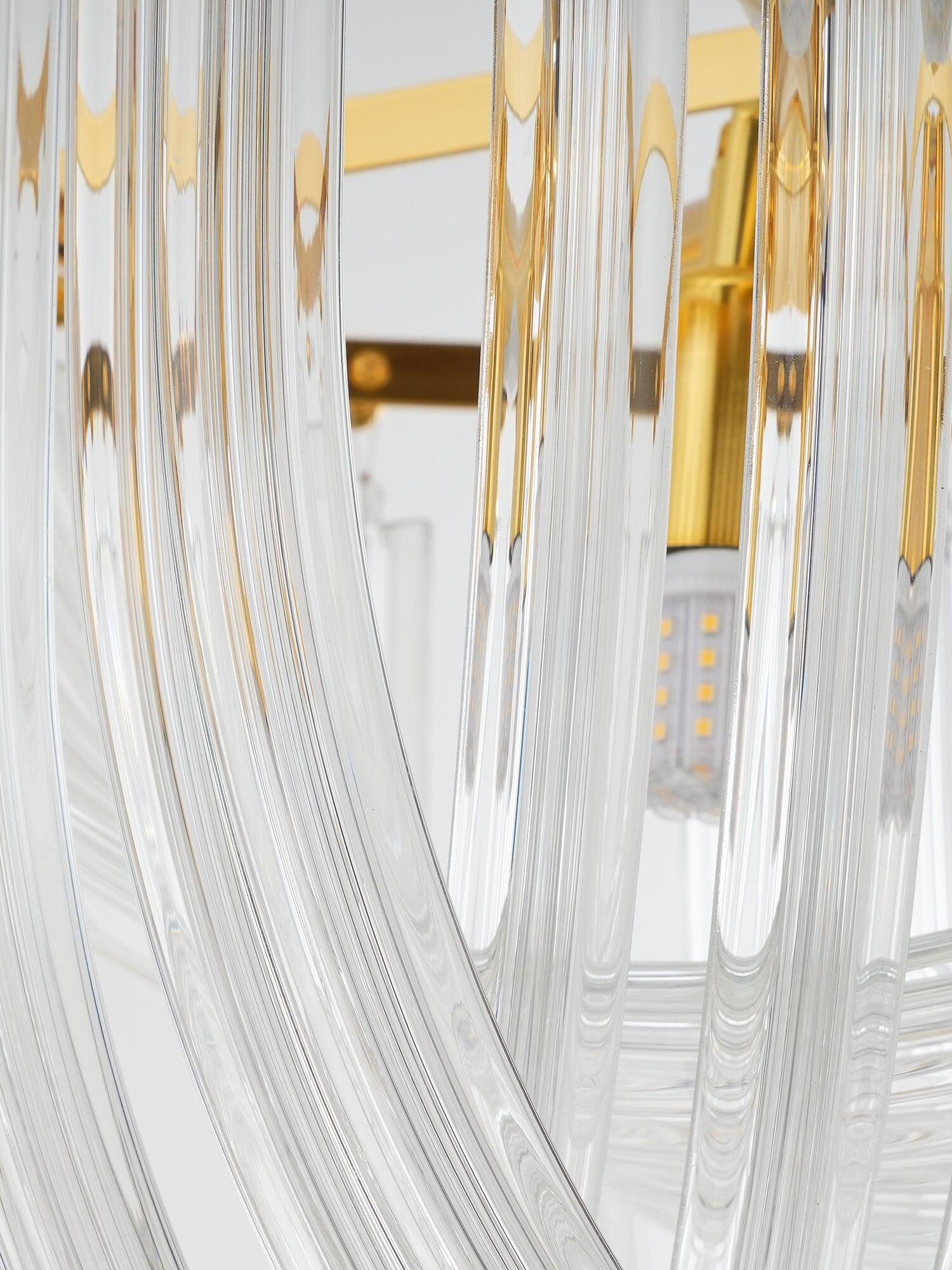 Modern Crystal pendant lamp in Champagne Gold for Restaurant - Cueteks
