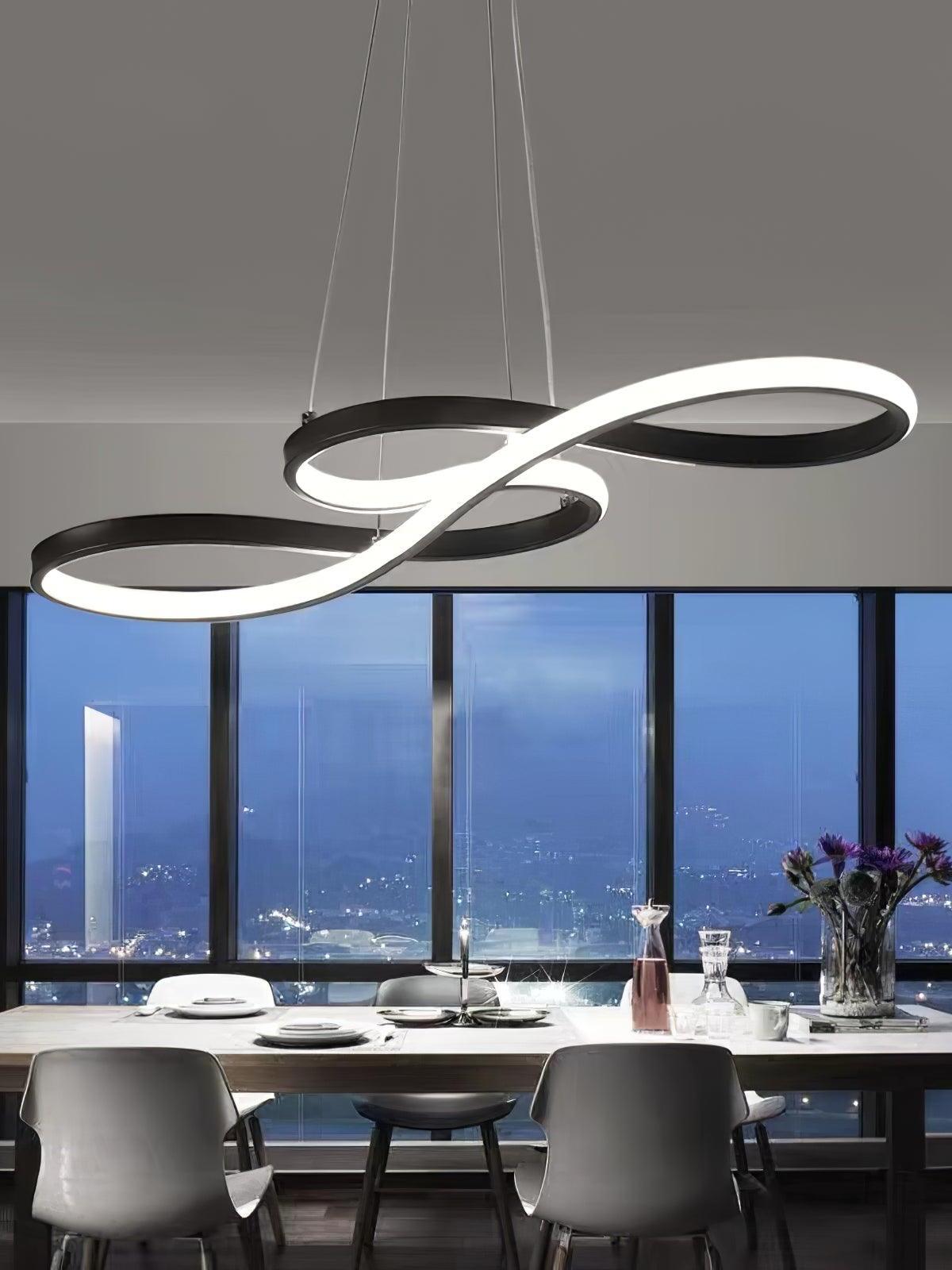 Modern Wavy Line Note Acrylic Pendant Lamp - Cueteks