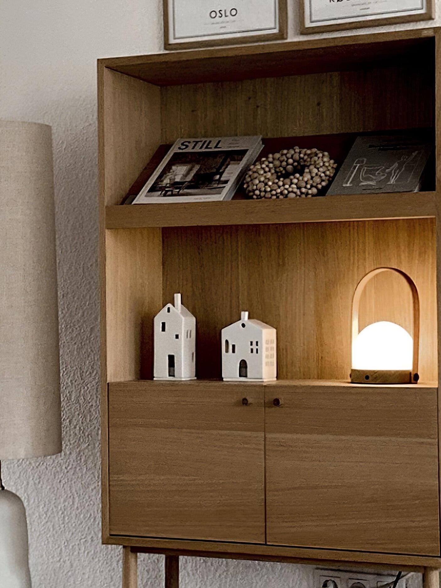 Portable Carrie Glass Ball LED Table Lamp - Cueteks