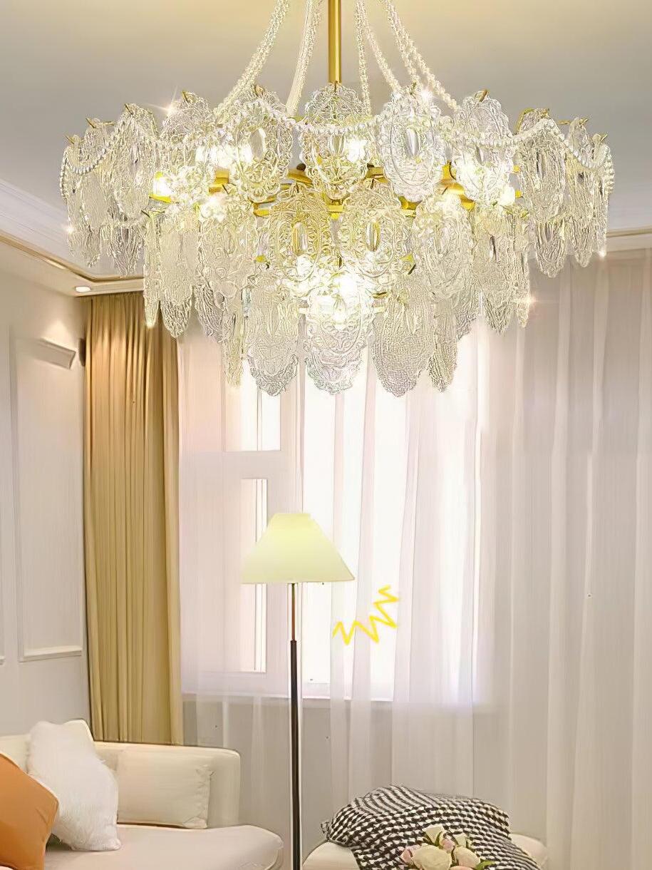 Pearls Glass Chandelier - Cueteks