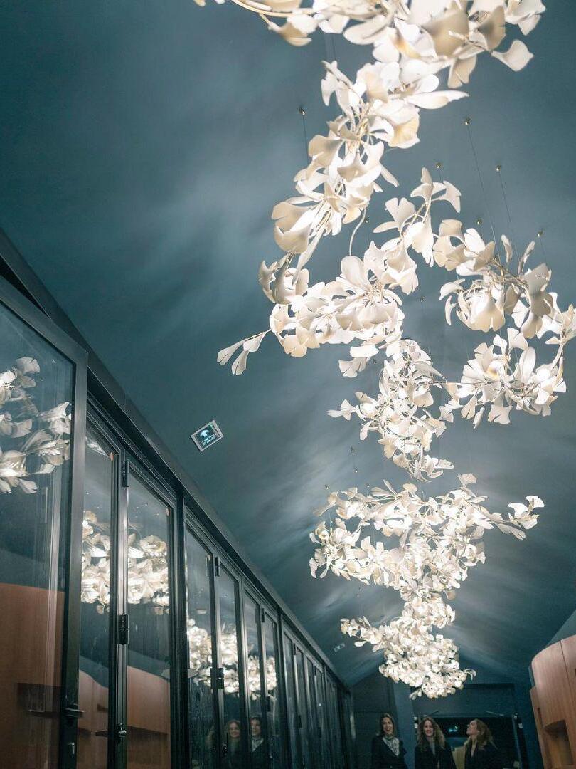 Creative Ceramics Gingko Flower Chandelier G - Cueteks