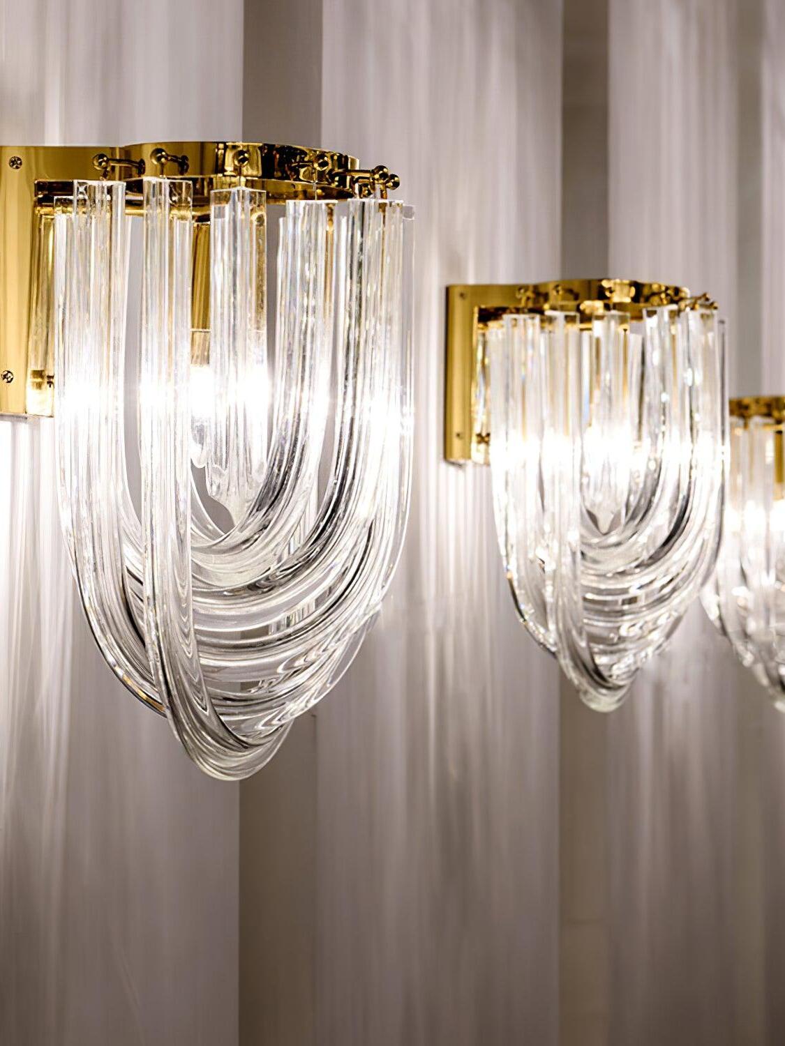 Mid Century Trevi Murano Elegant Wall Lamp - Cueteks