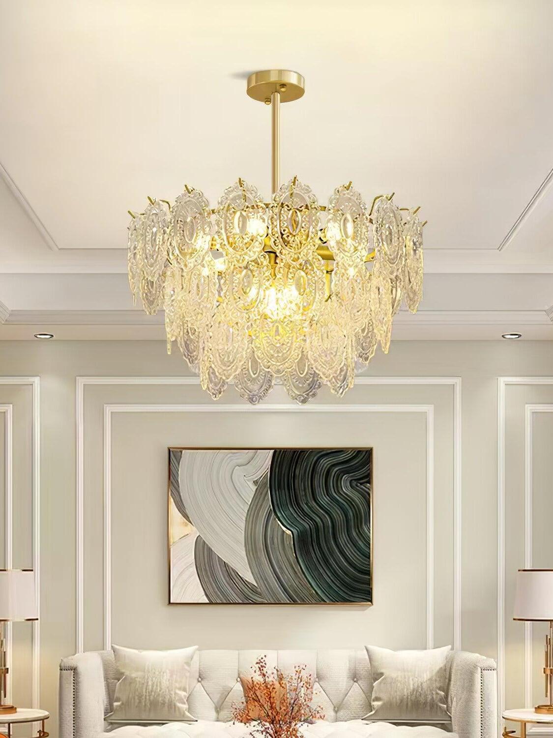 Wave Glass Chandelier - Cueteks