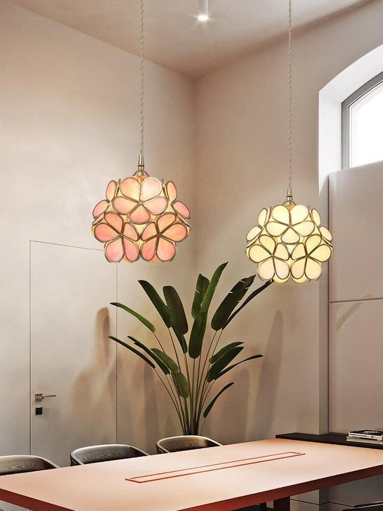 Glass Flower Petal Pendant Light - Cueteks