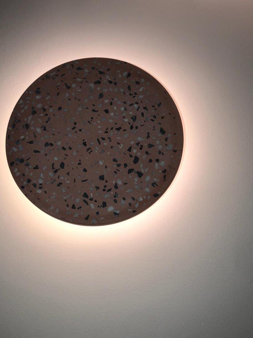 Modern Round Terrazzo Pin Wall Lamp - Cueteks