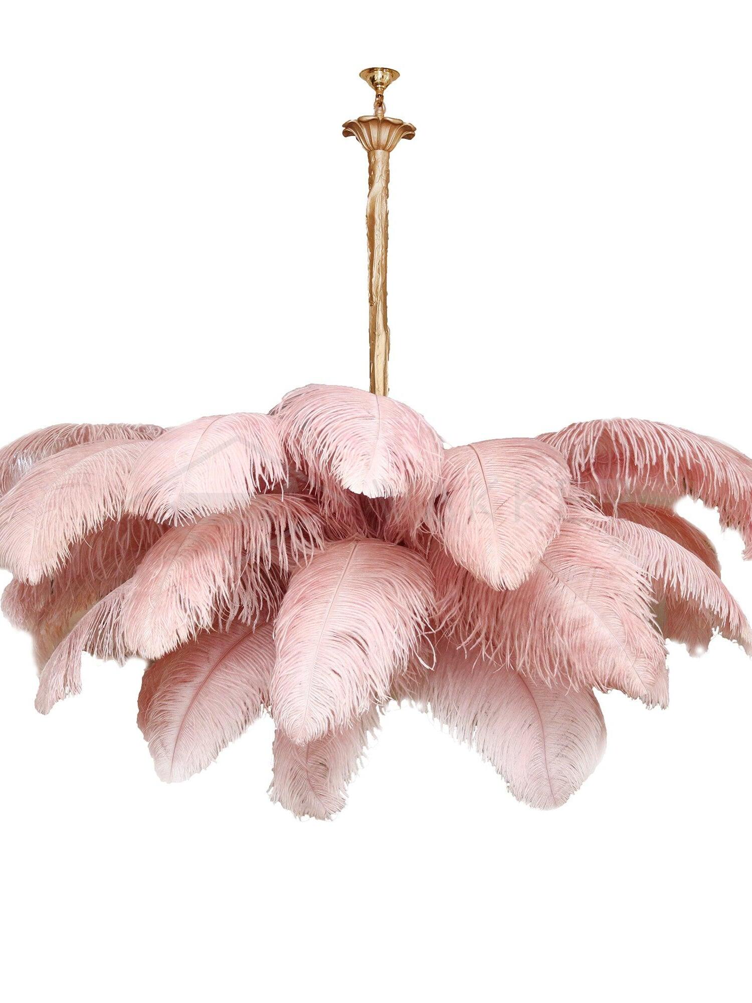 Ostrich Feather Chandeliers - Cueteks