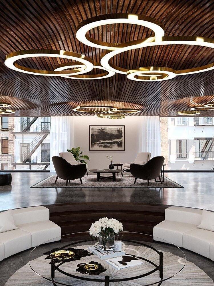 Classic Metal Circular Ring Mahlu Chandelier - Cueteks
