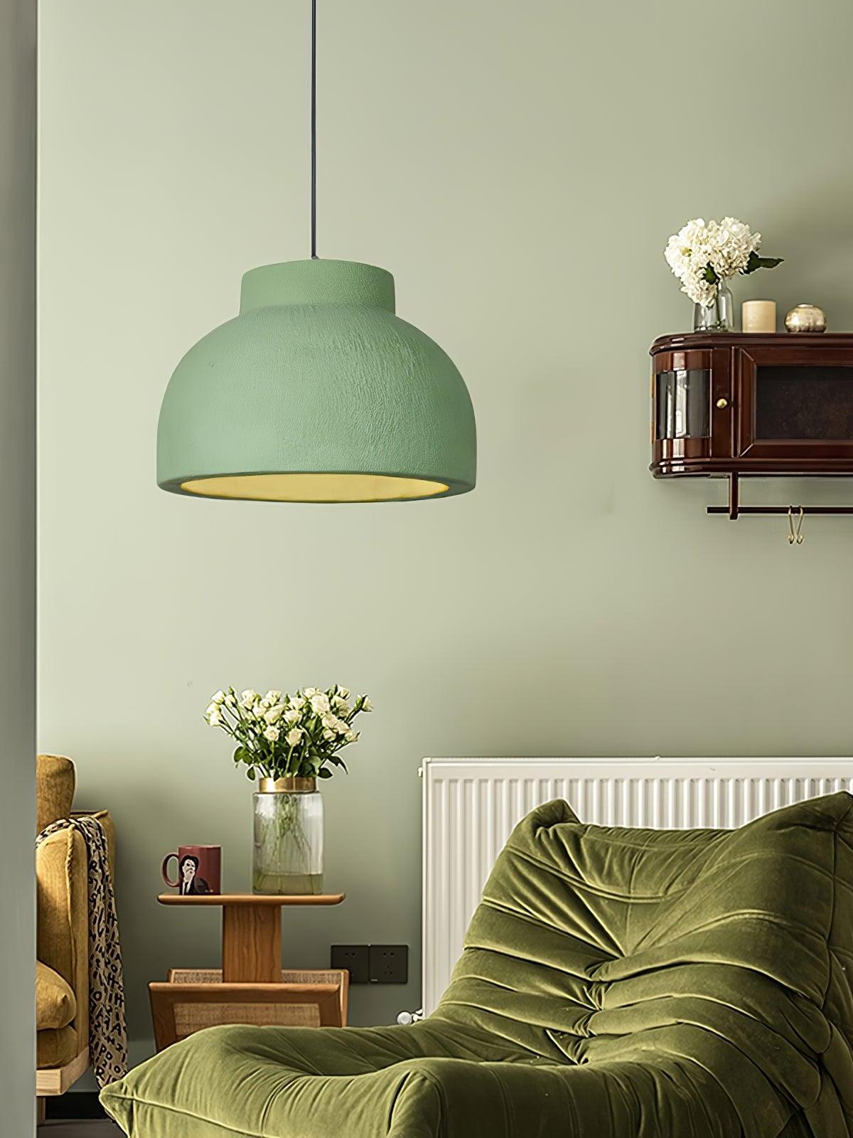 Rustic Macaroon Grain Bowl Shape Pendant Lamp - Cueteks