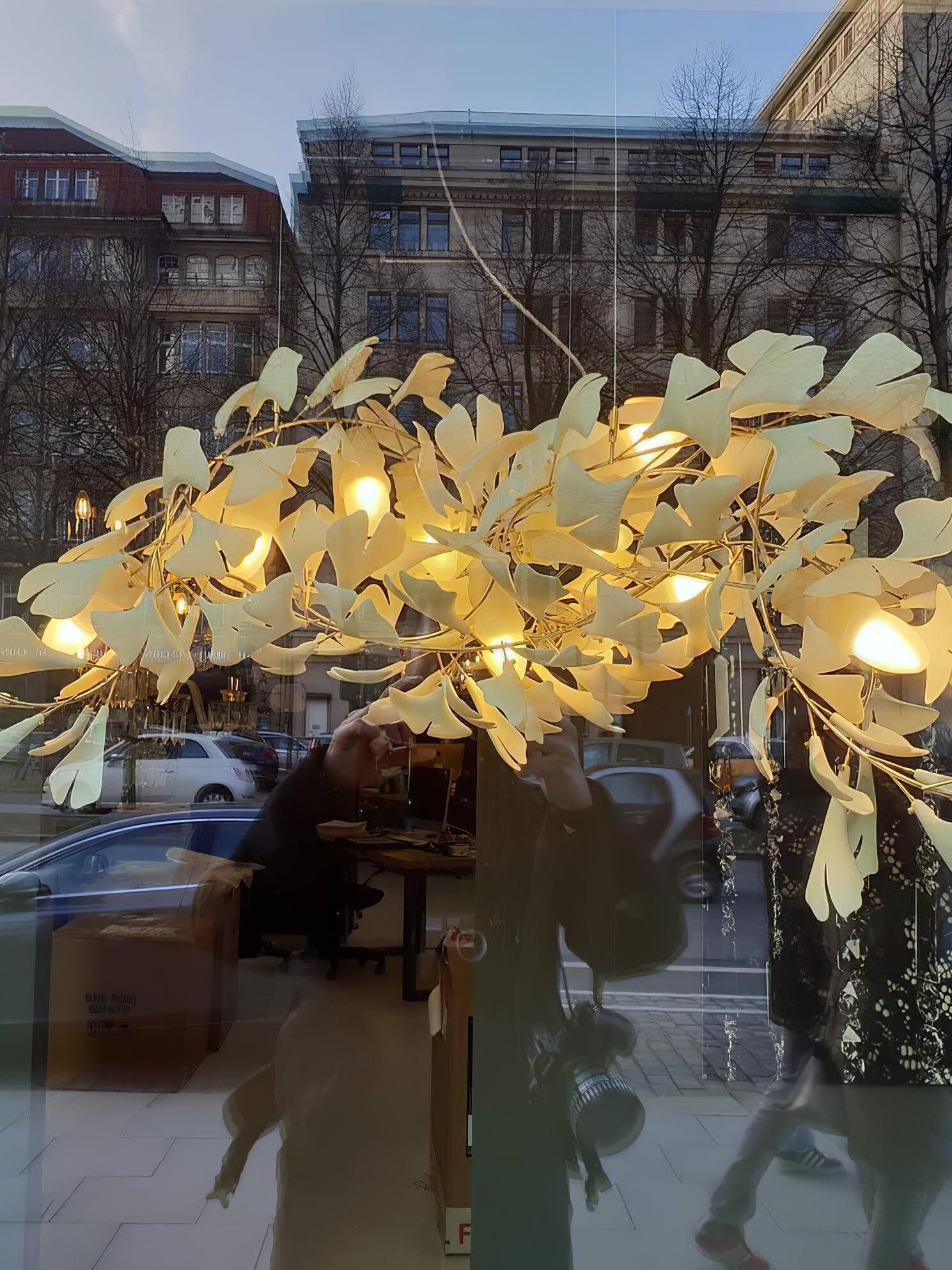 Creative Ceramics Gingko Flower Chandelier G - Cueteks