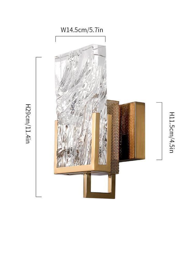 Ice Crystal drawing labelled 14.5 cm wide and 29 cm high