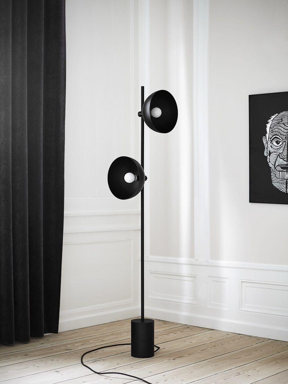 Industrial Black Bowl Shape Studio Floor Lamp - Cueteks