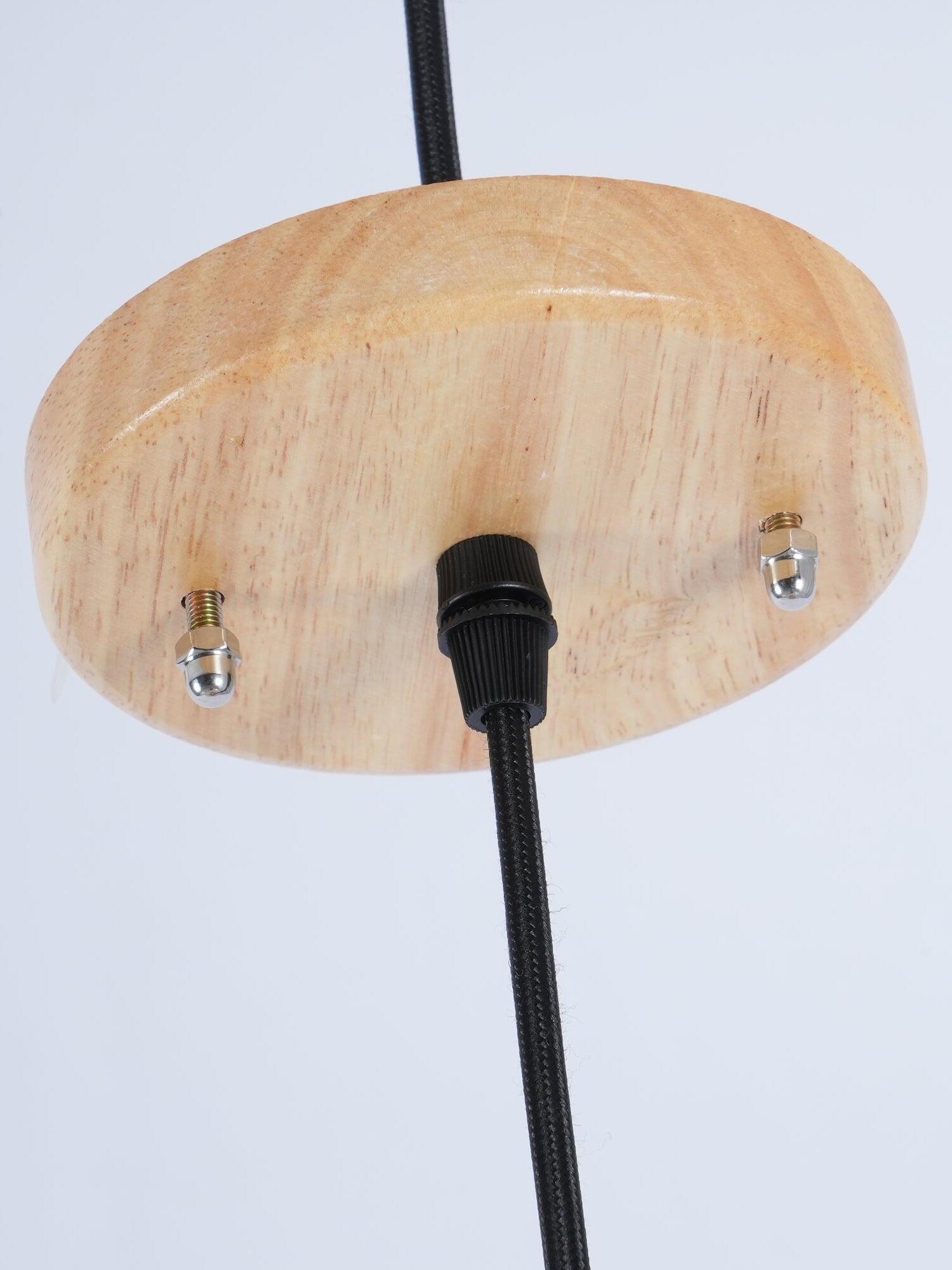 Rustic Wooden Pumpkin LED Pendant Lamp - Cueteks