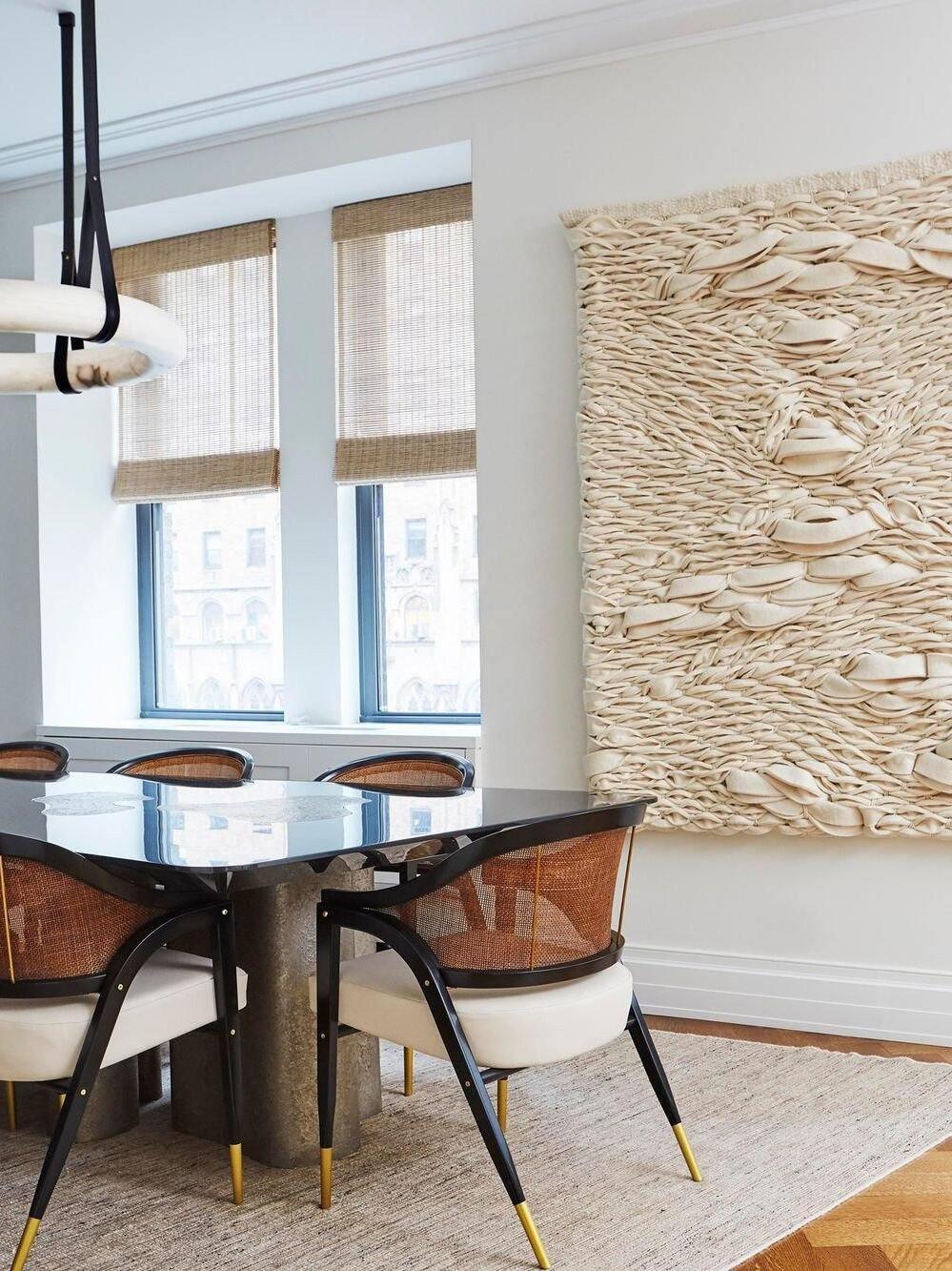 Ring pendant in a bright dining space