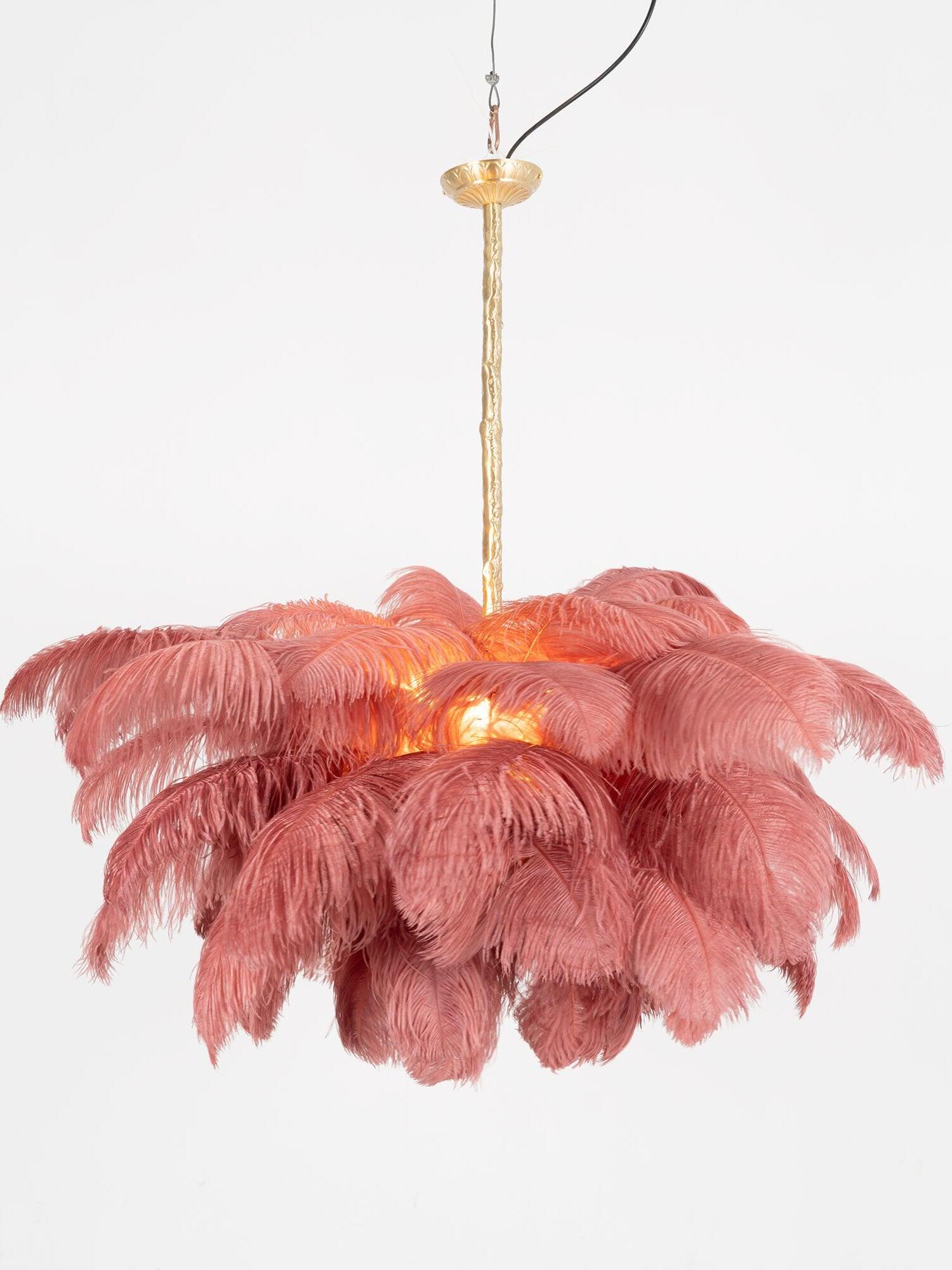 Ostrich Feather Chandeliers - Cueteks