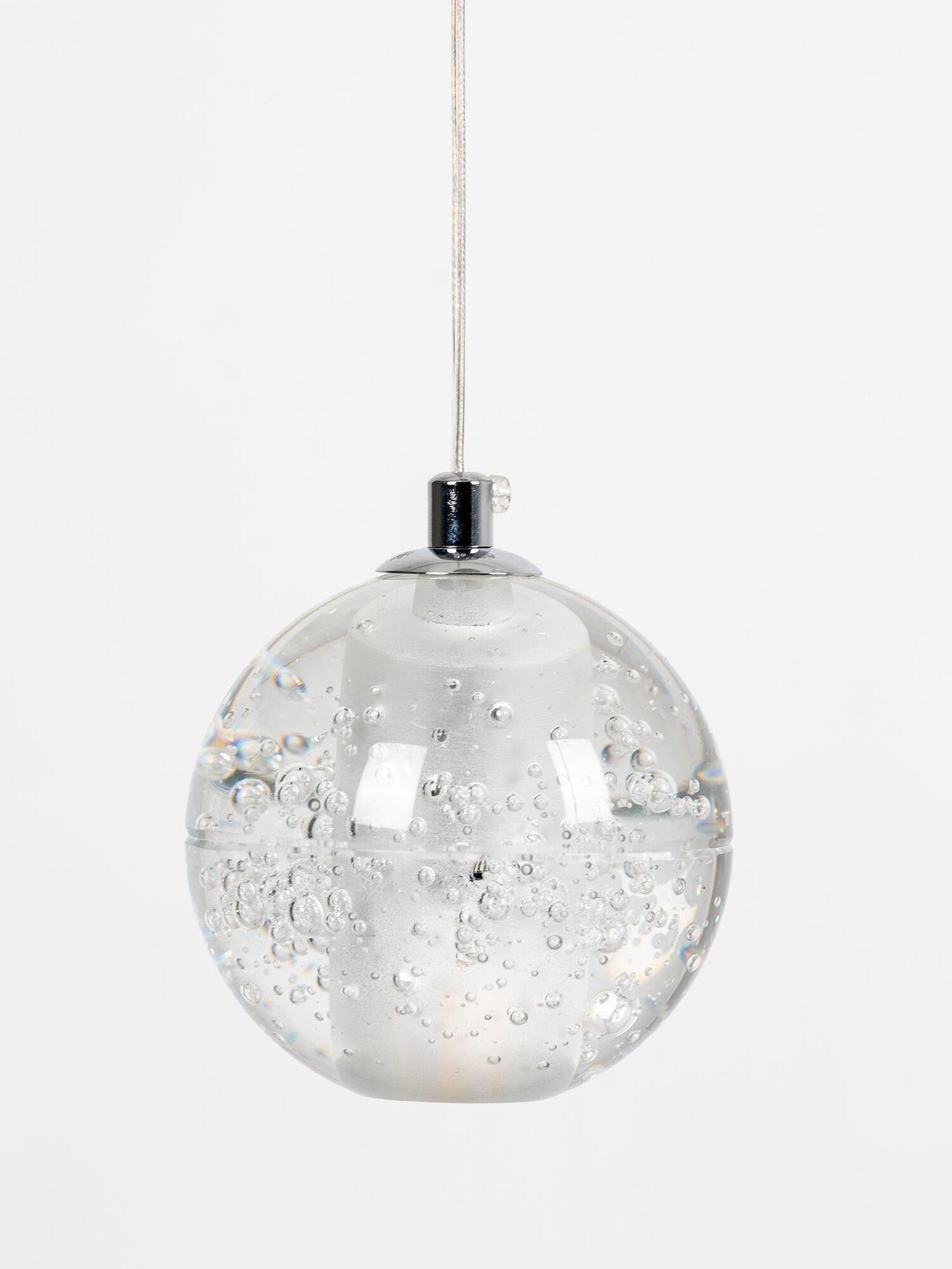 Round K9 Crystal Pendant Lamp - Cueteks