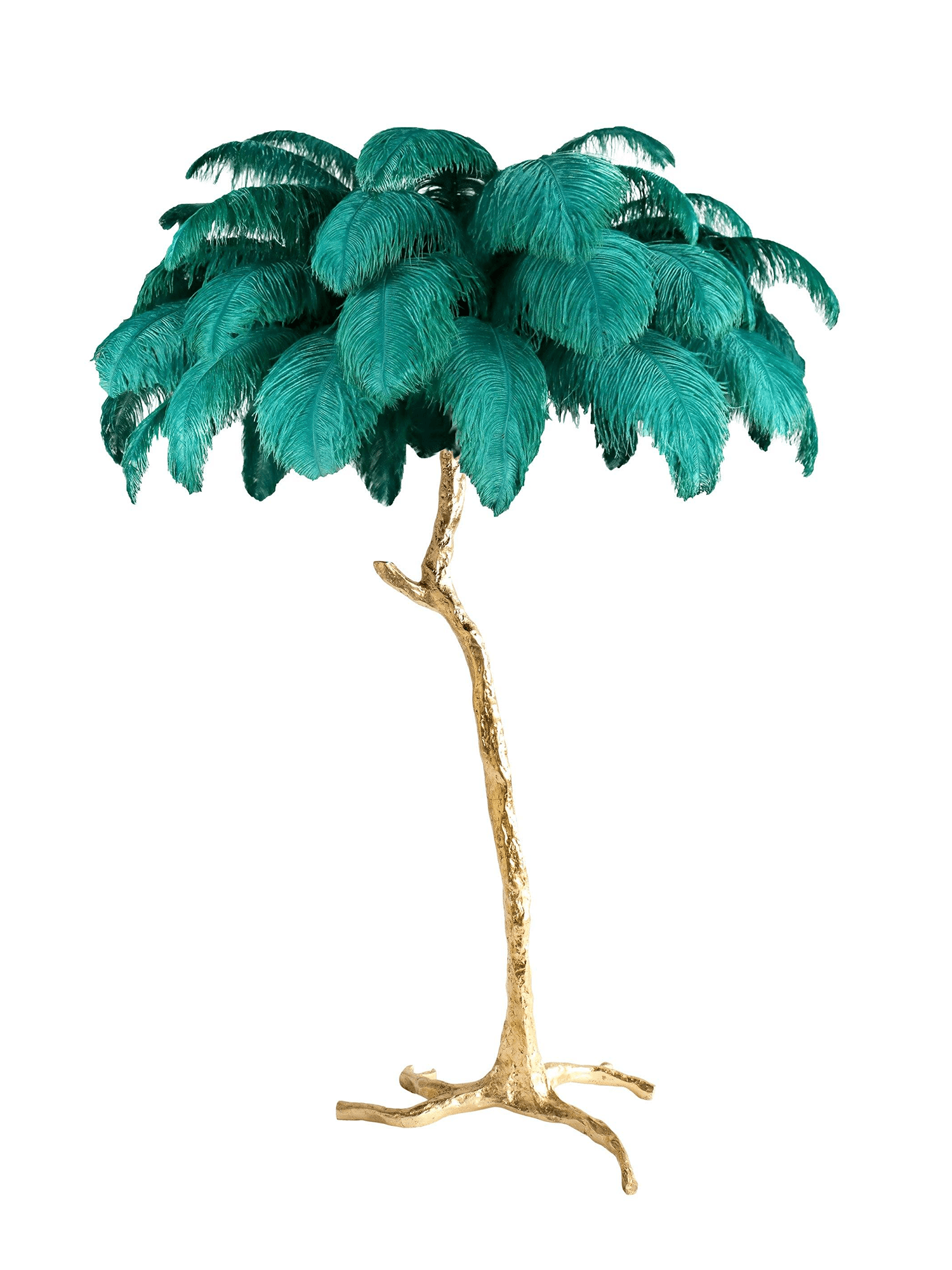 Ostrich Feather Resin Floor Light - Cueteks