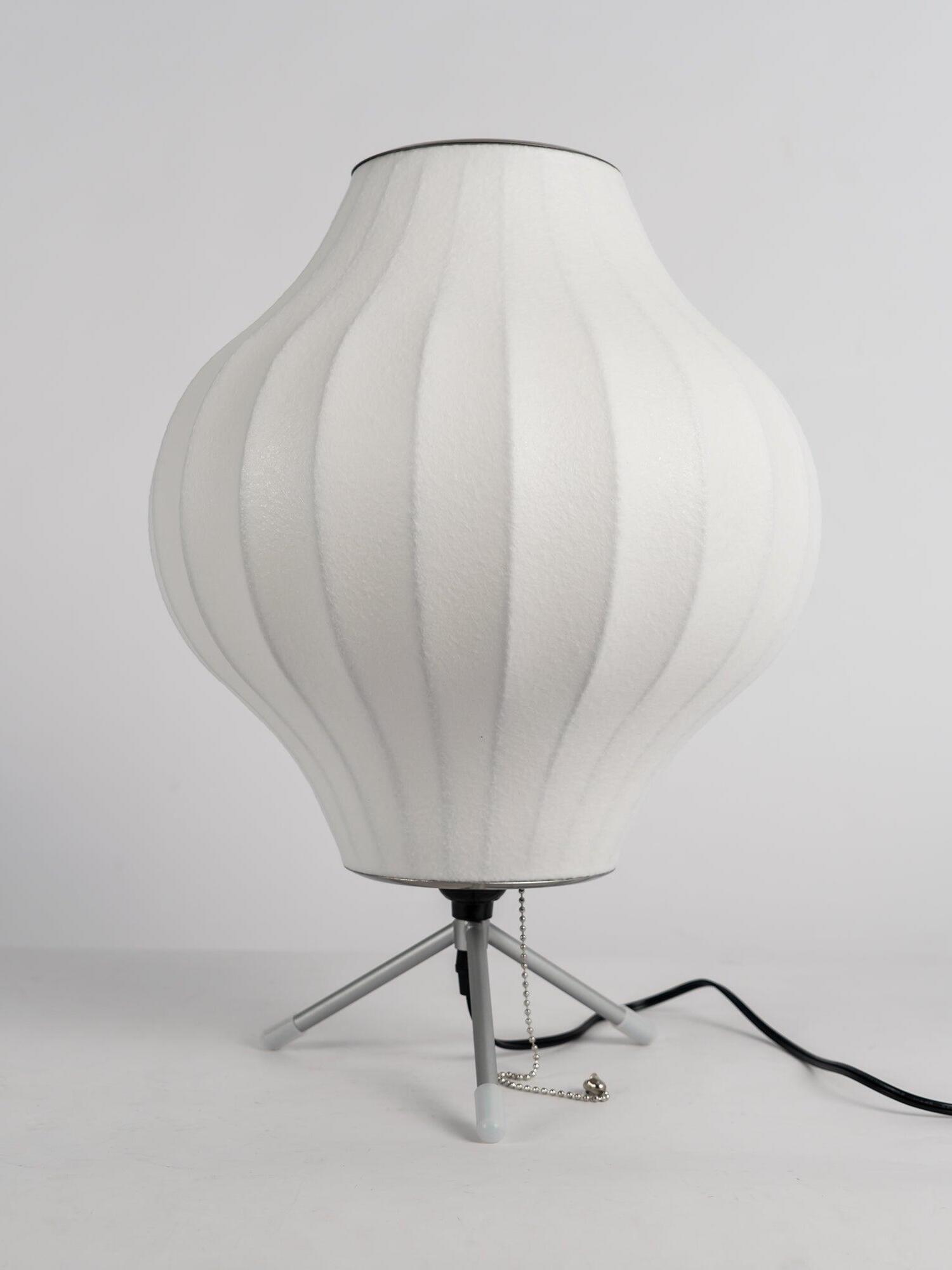 White Nelson Ball Shape Tripod Table Lamp - Cueteks