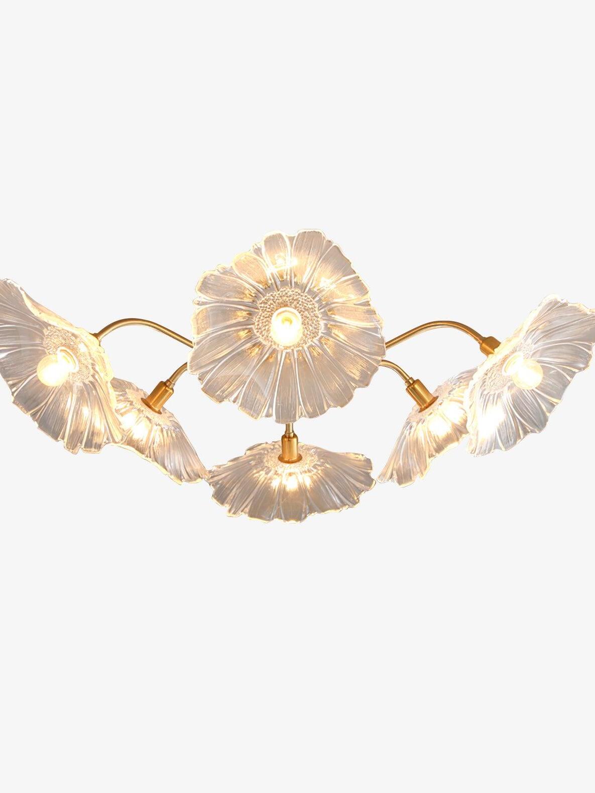 Lotus Leaf Glass Ceiling Lamp - Cueteks
