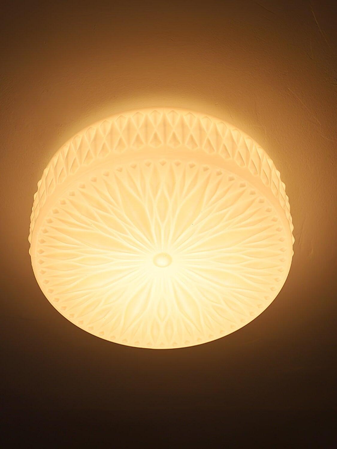 Vintage Adler Glass Rounded Ceiling Light For Bedroom - Cueteks