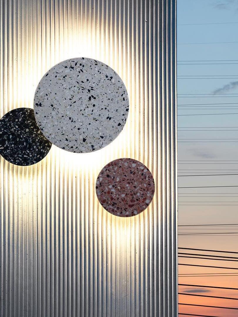 Modern Round Terrazzo Pin Wall Lamp - Cueteks