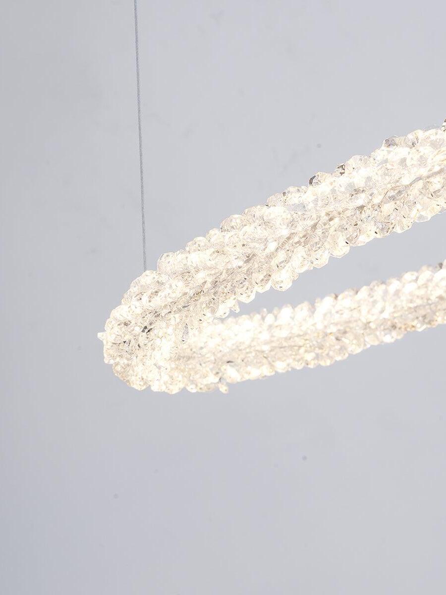 Decorative Ring Crystal Island Chandelier - Cueteks