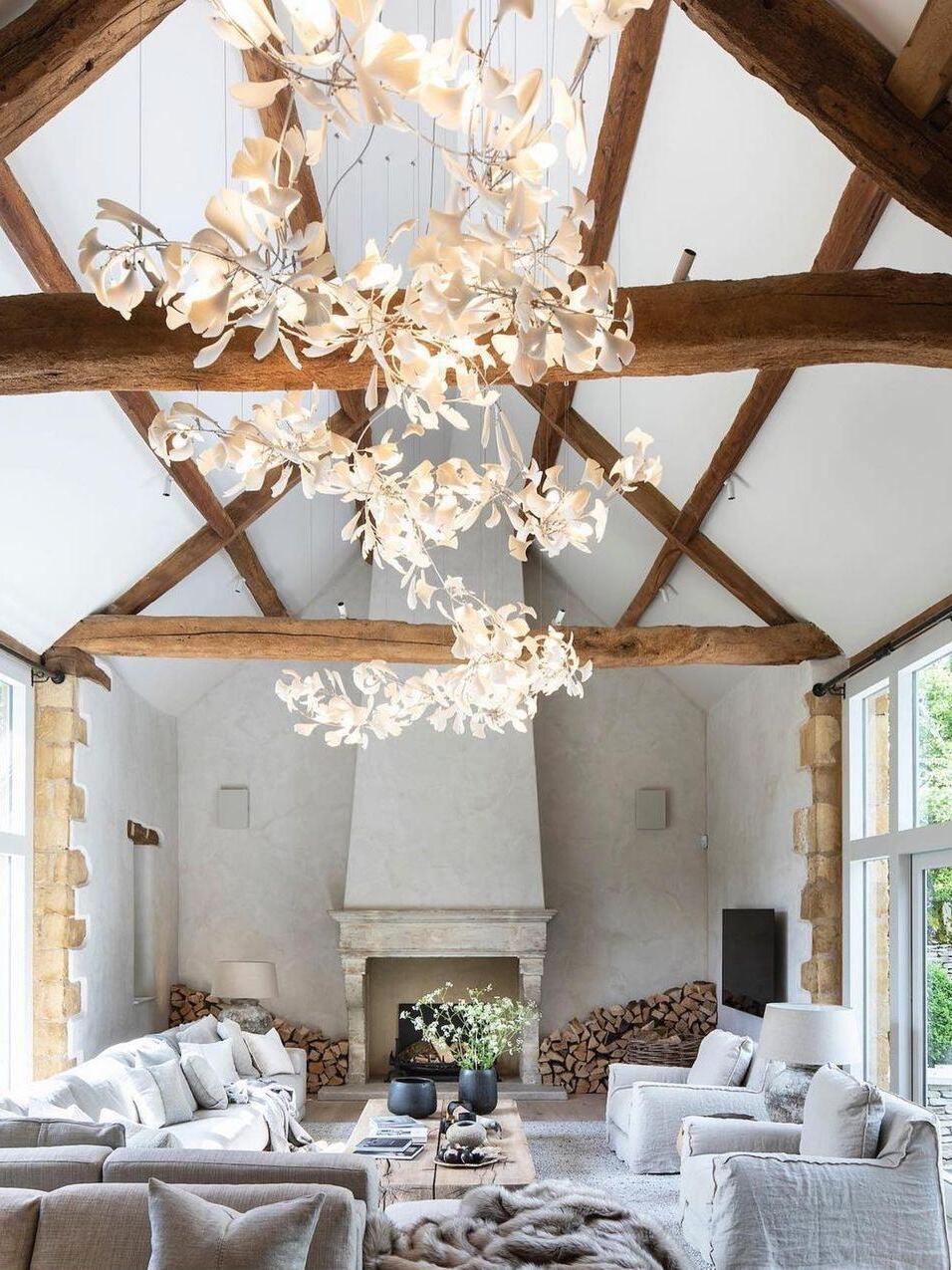 Creative Ceramics Gingko Flower Chandelier G - Cueteks