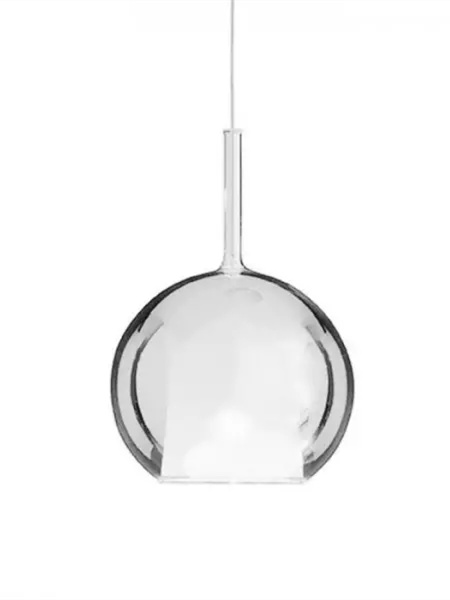 Glo Transparent finish option showing a clear glass globe around a white inner shade