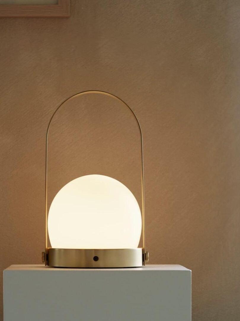 Portable Carrie Glass Ball LED Table Lamp - Cueteks