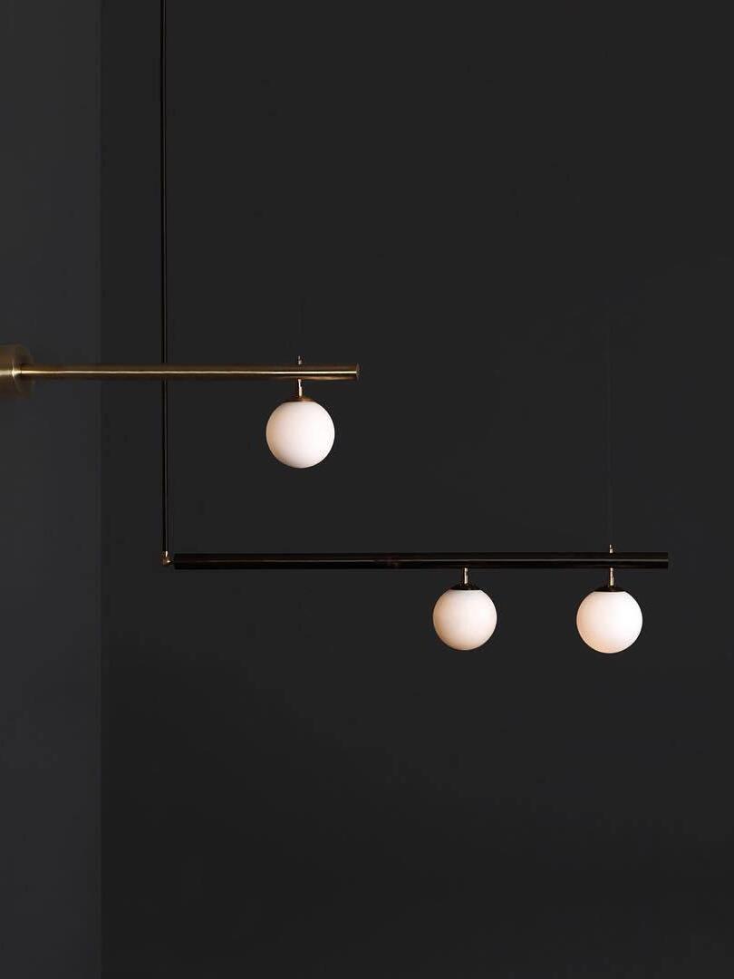 Multi-layer Rod Satellite Ball Ceiling Light - Cueteks