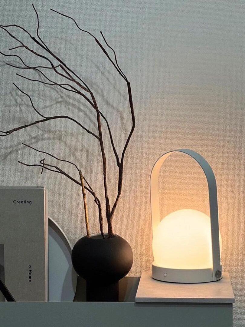 Portable Carrie Glass Ball LED Table Lamp - Cueteks