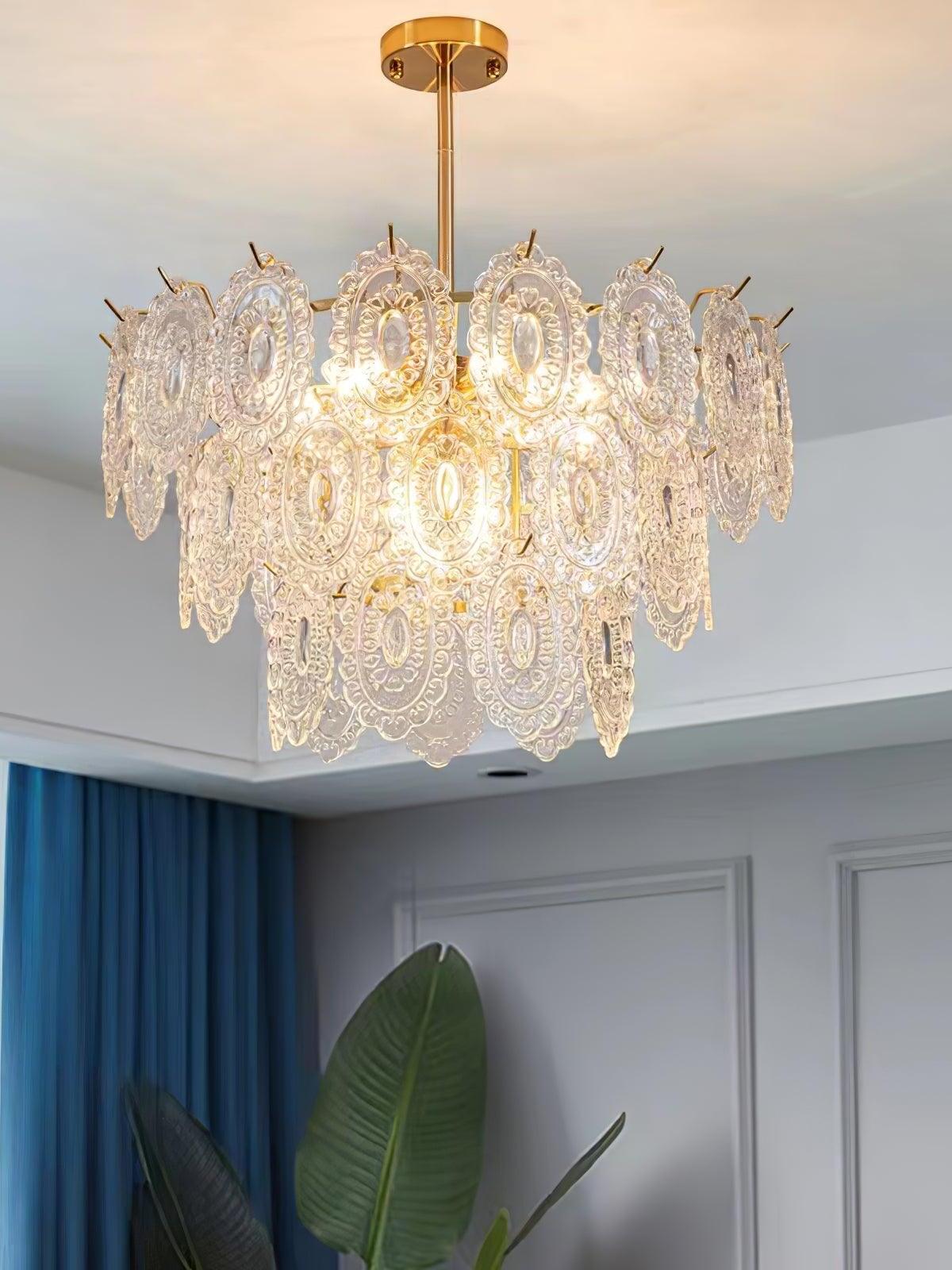 Wave Glass Chandelier - Cueteks