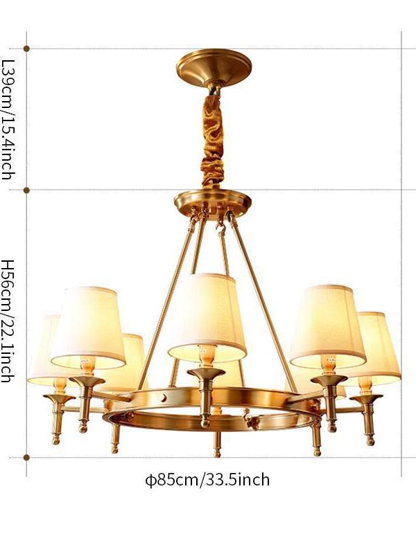 Antique Brass Chandelier - Cueteks