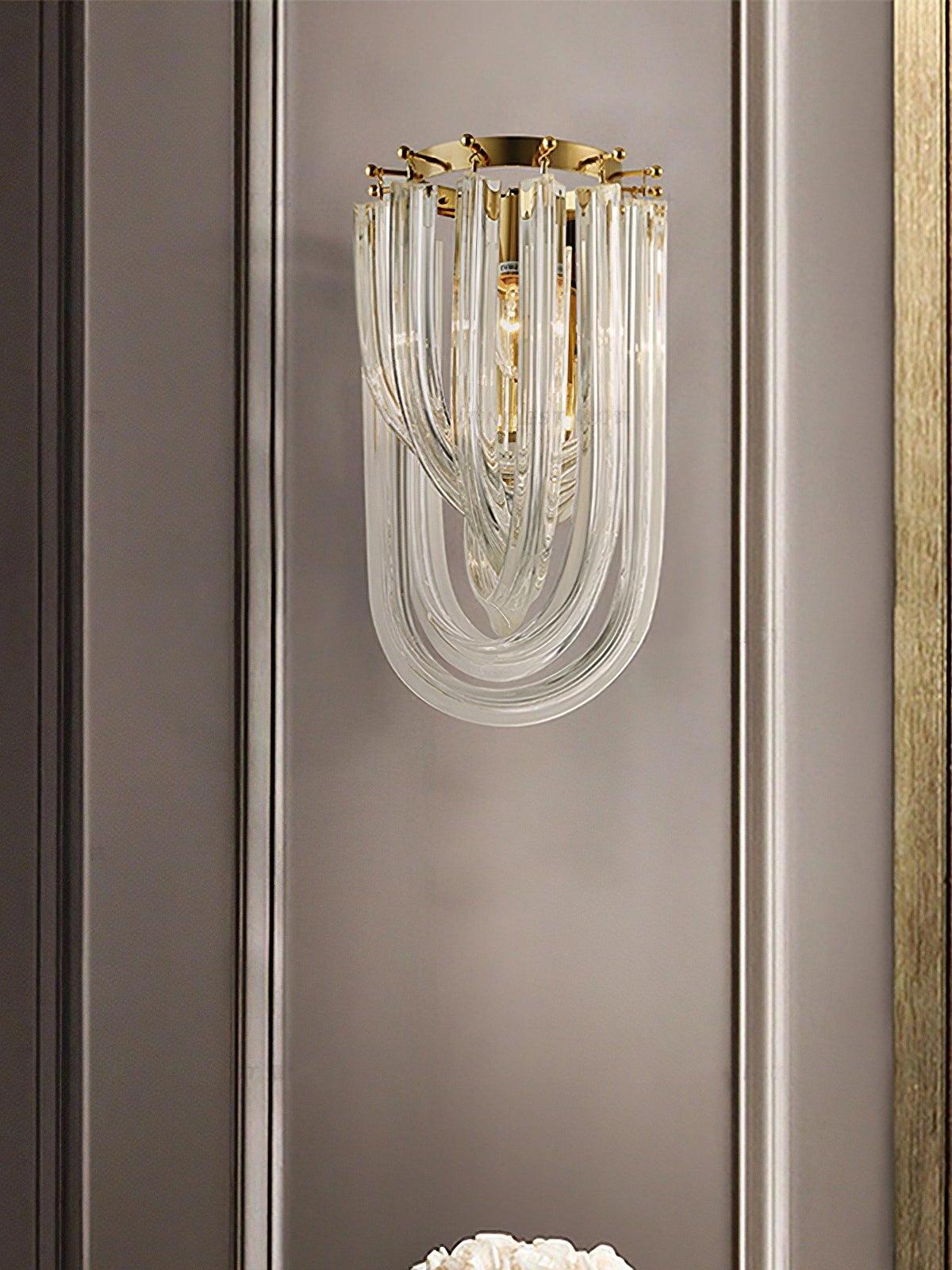 Mid Century Trevi Murano Elegant Wall Lamp - Cueteks
