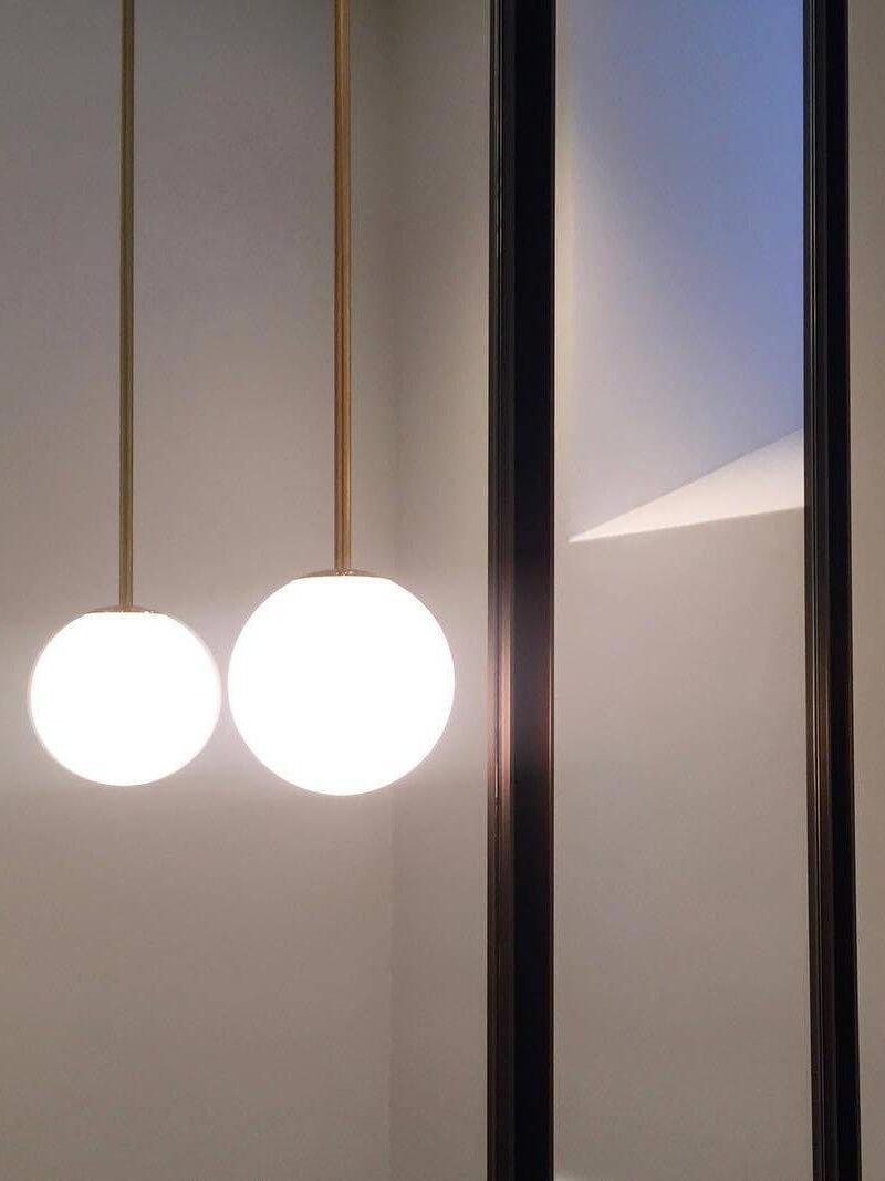 Modern Architectural Opal Glass Pendant Light - Cueteks