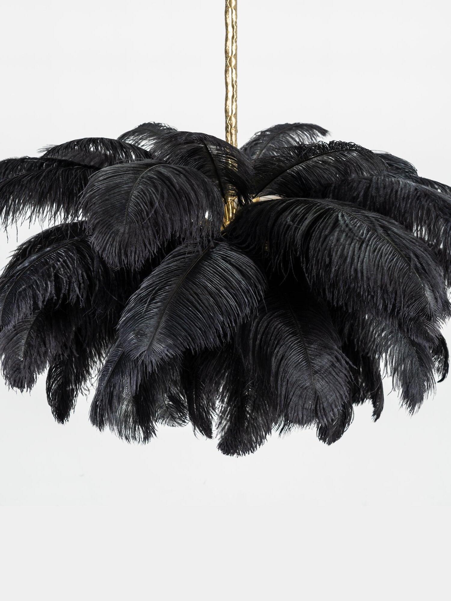 Ostrich Feather Chandeliers - Cueteks