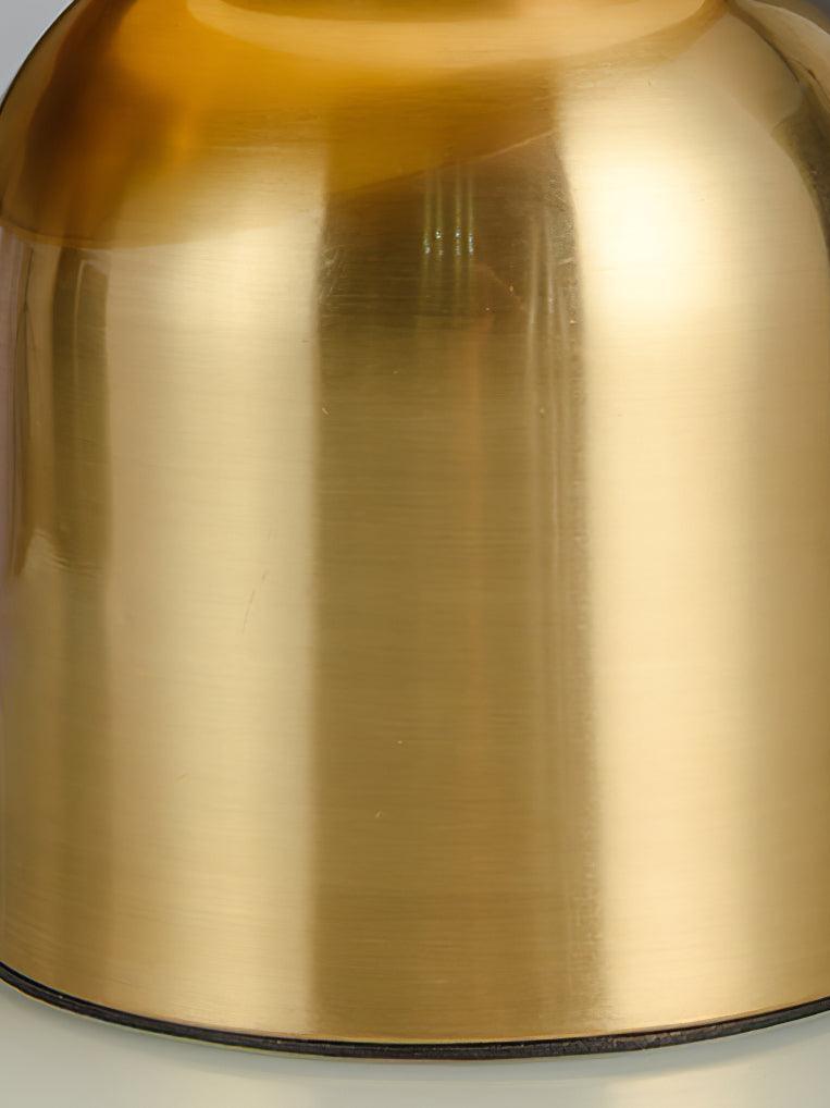 Close brushed gold-colour cylindrical lamp base