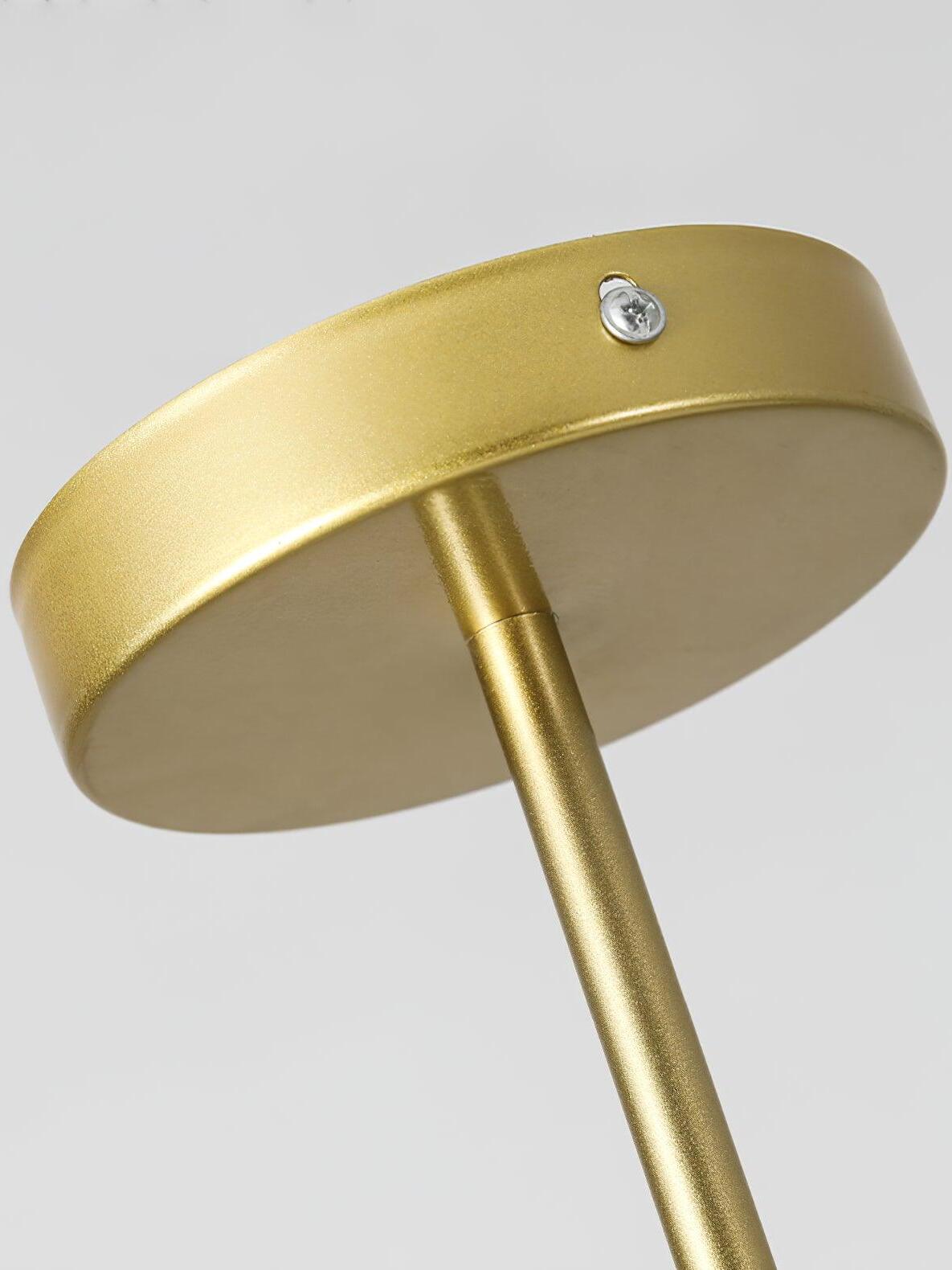 Close view of Gold canopy and suspension rod