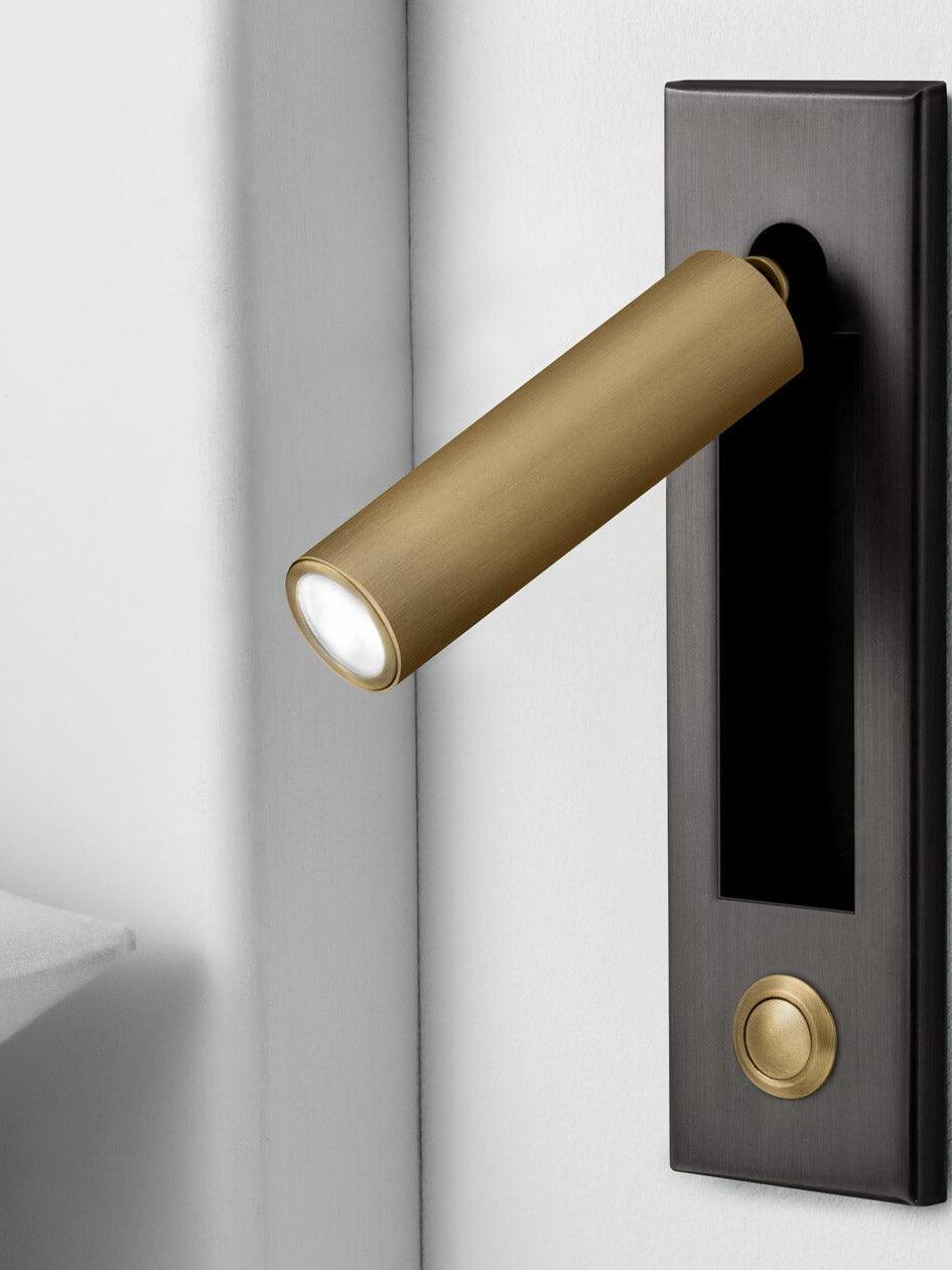 Matt Black and Copper cylindrical head with push switch