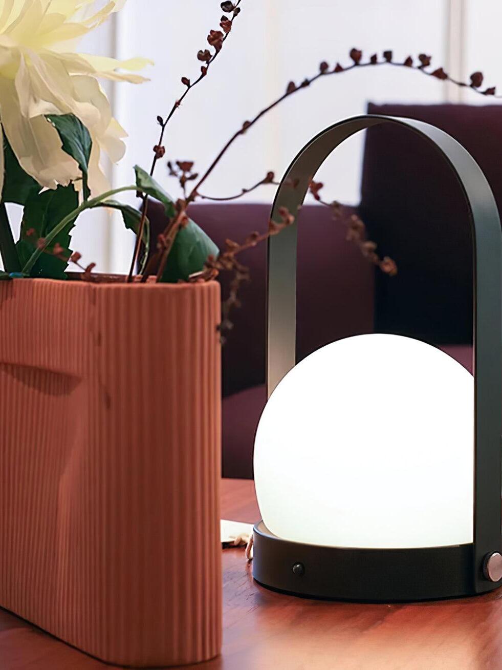 Portable Carrie Glass Ball LED Table Lamp - Cueteks