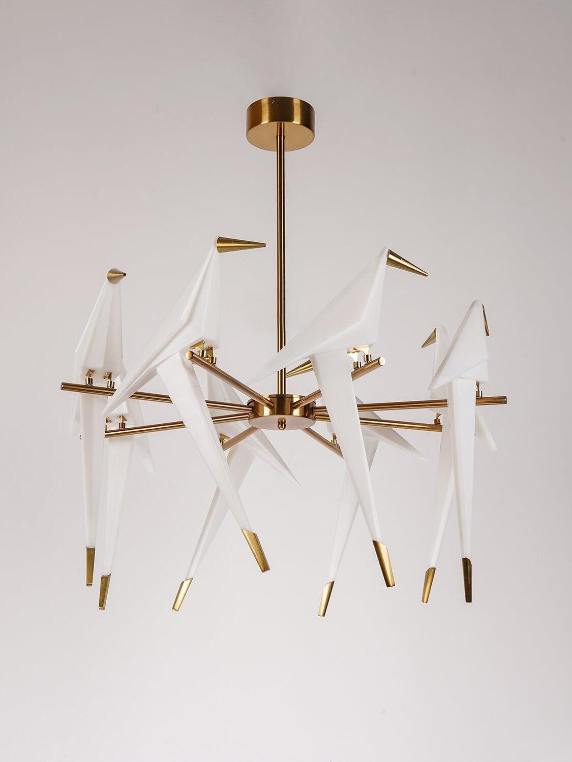 Perching Bird Chandelier - Cueteks