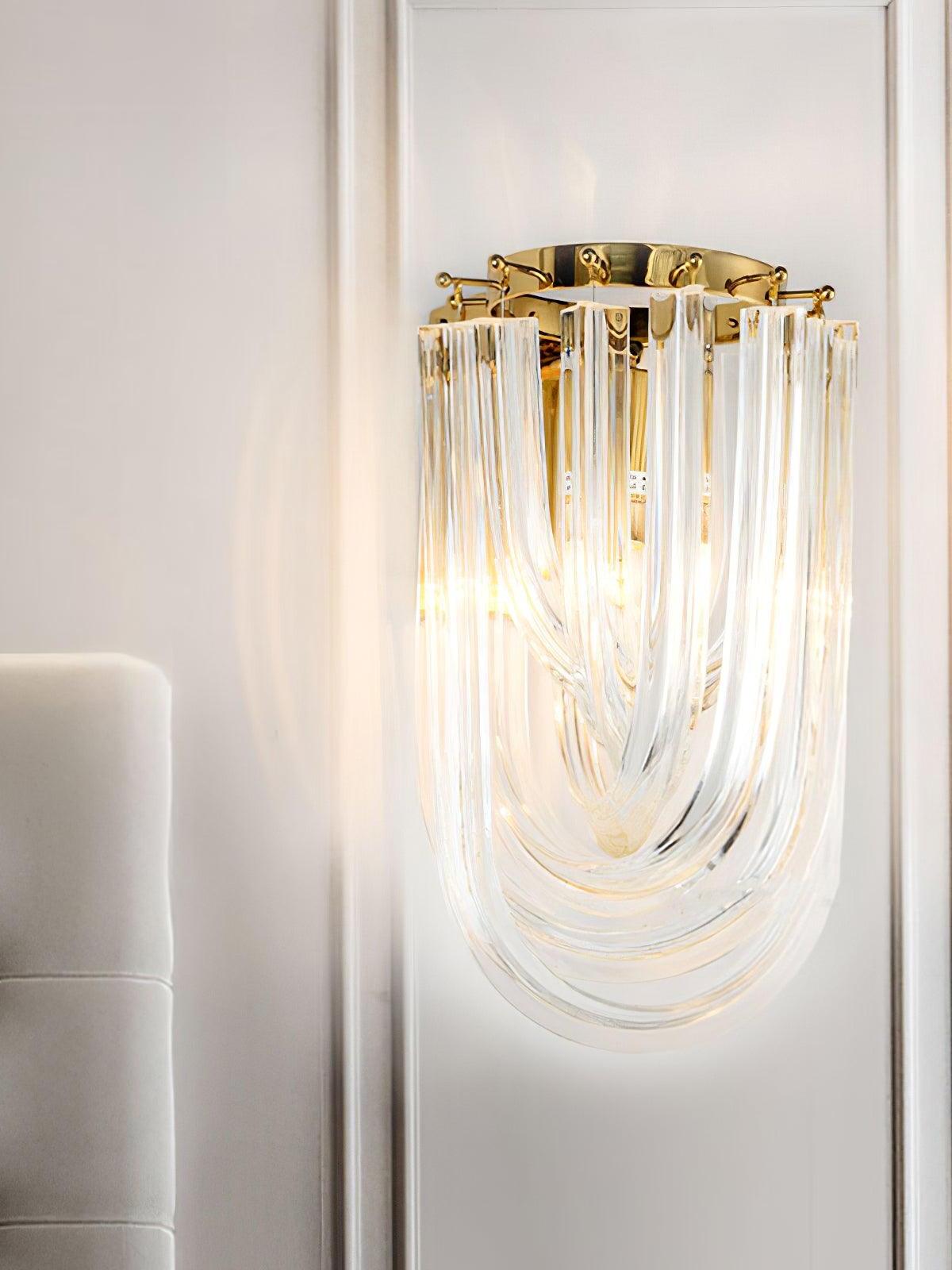 Mid Century Trevi Murano Elegant Wall Lamp - Cueteks