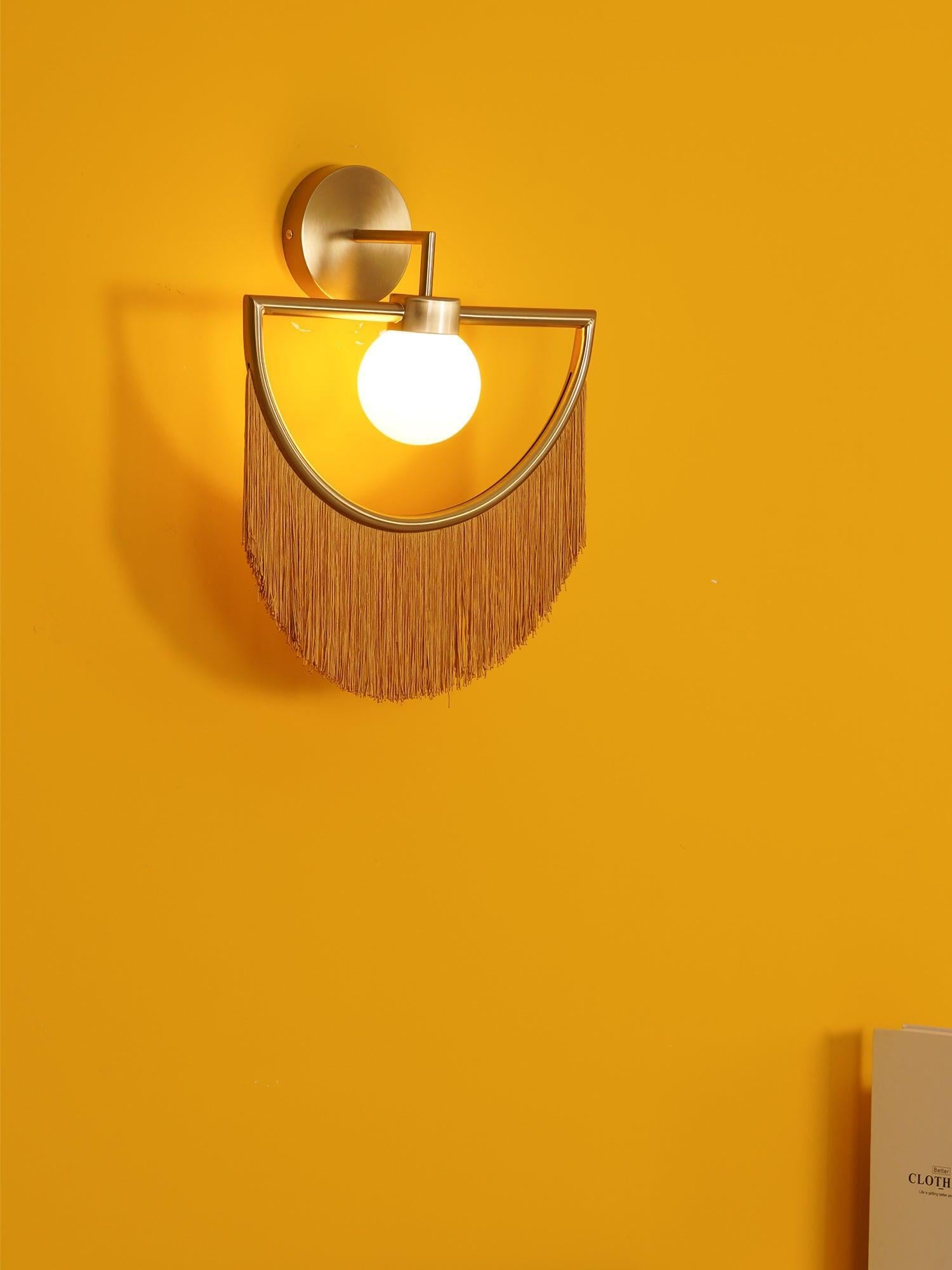 Exquisite Wink Tassel Glass Ball Wall Lamp - Cueteks