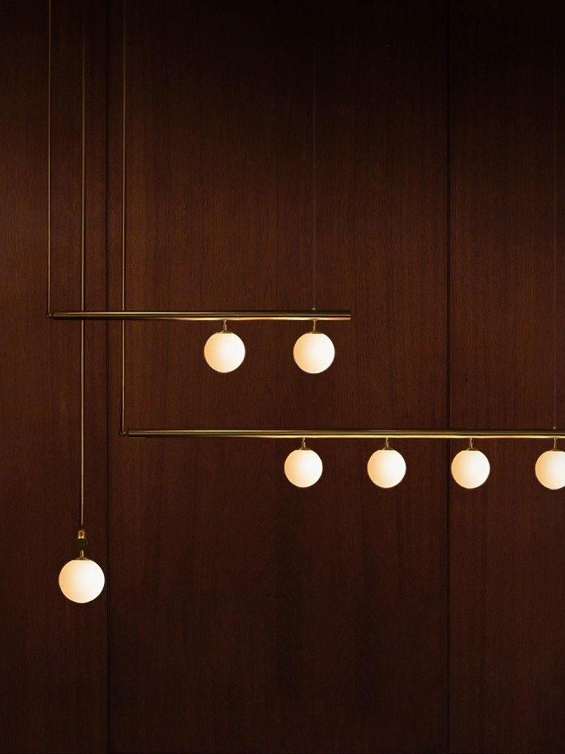 Multi-layer Rod Satellite Ball Ceiling Light - Cueteks