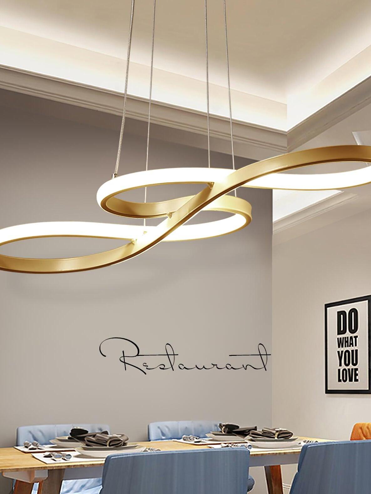 Modern Wavy Line Note Acrylic Pendant Lamp - Cueteks