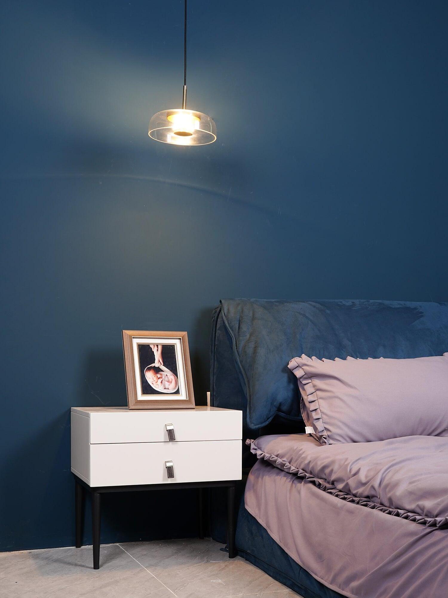 Simple Blossi Transparant Glass Bowl Pendant Light - Cueteks