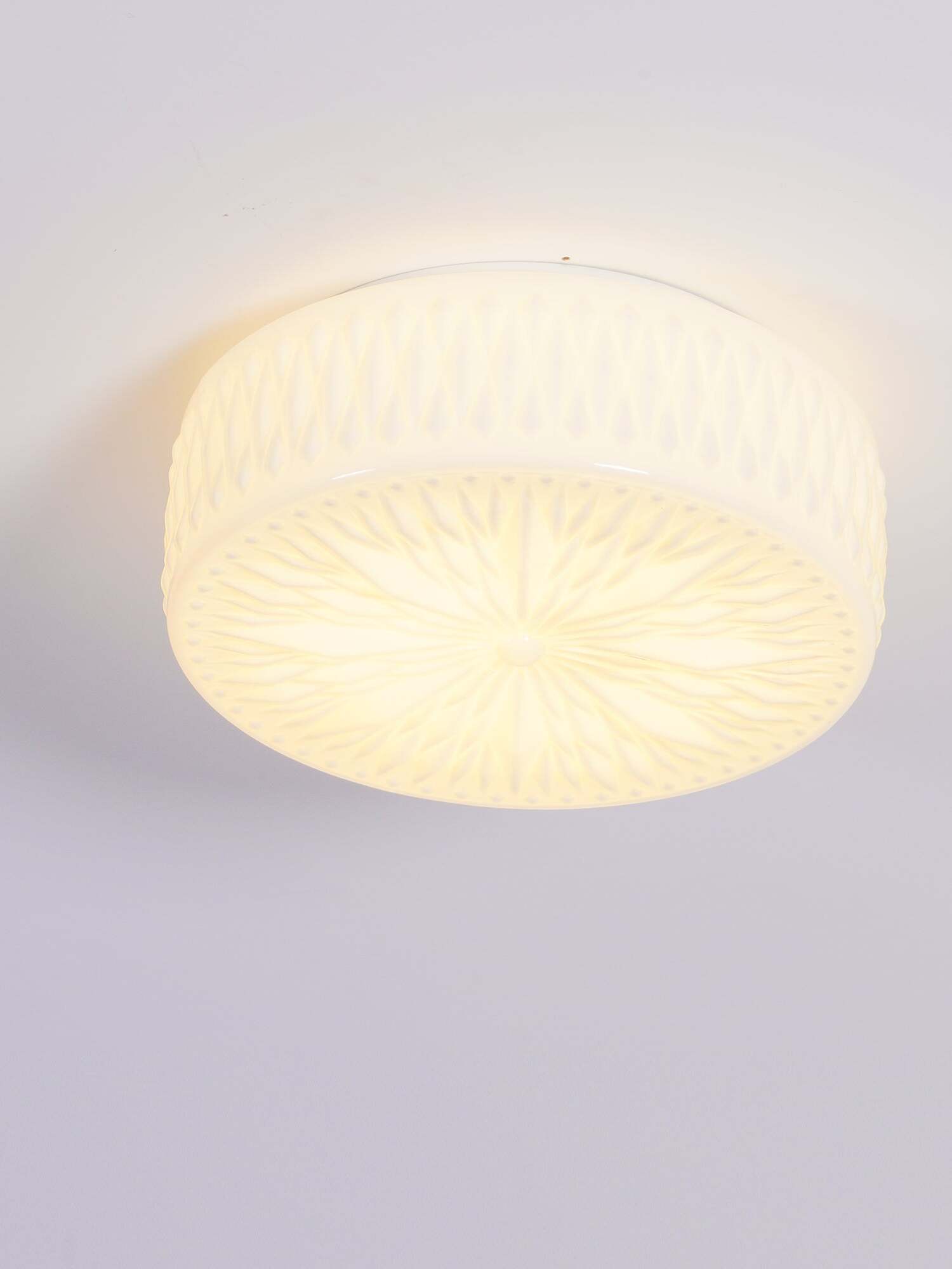 Vintage Adler Glass Rounded Ceiling Light For Bedroom - Cueteks