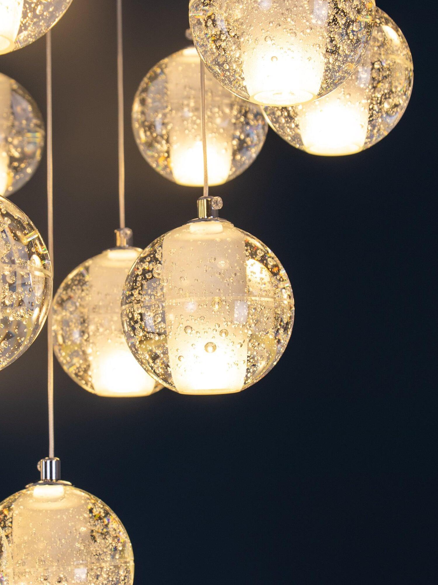 Round K9 Crystal Pendant Lamp - Cueteks