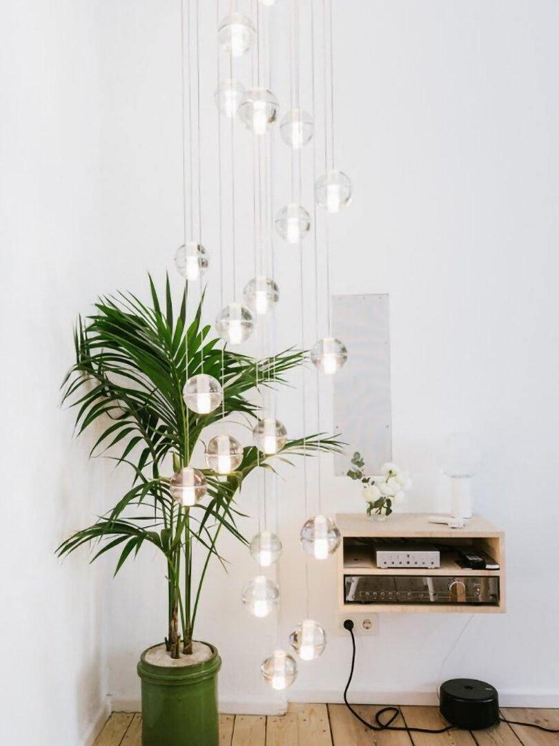 Round K9 Crystal Pendant Lamp - Cueteks